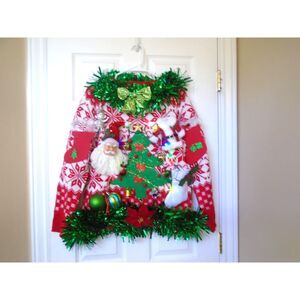 Ugly Christmas Sweater Parties size Small Lights up ugly Xmas sweater  NEW